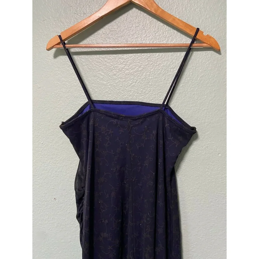 Vintage Rocket Candy Women's Navy Glitter High‎ Low Dress Size Large